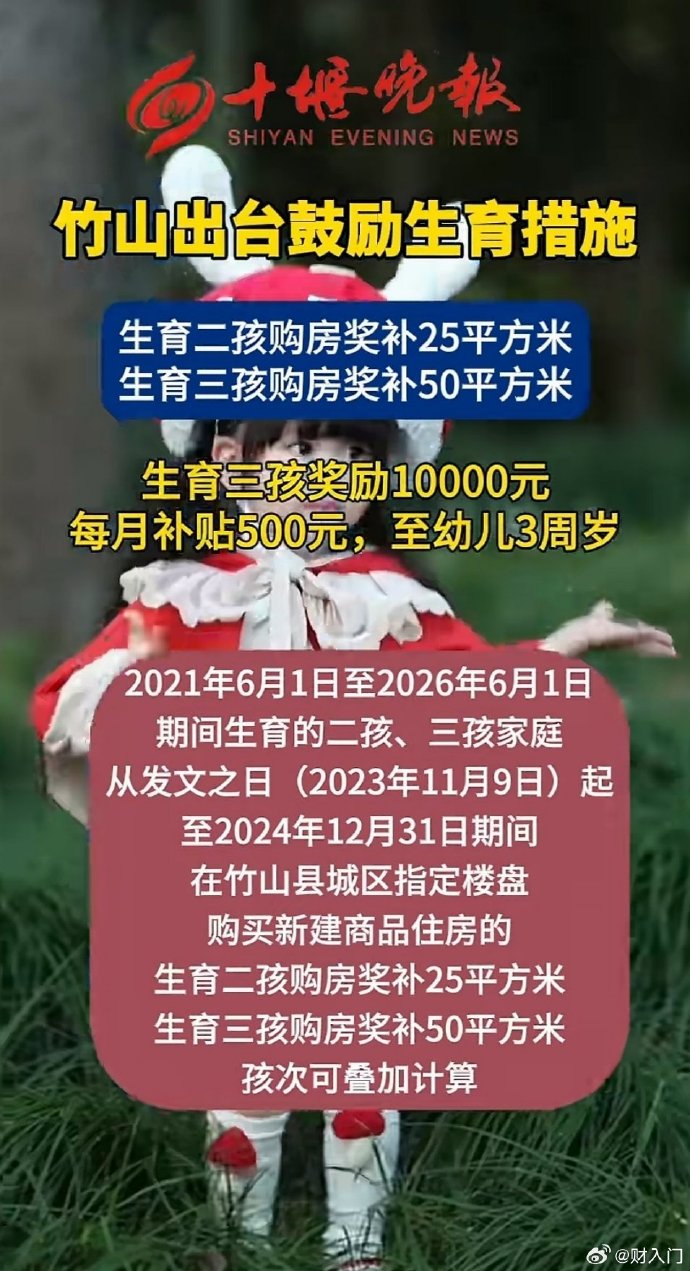 生娃奖励9万，政策背后的考量与影响