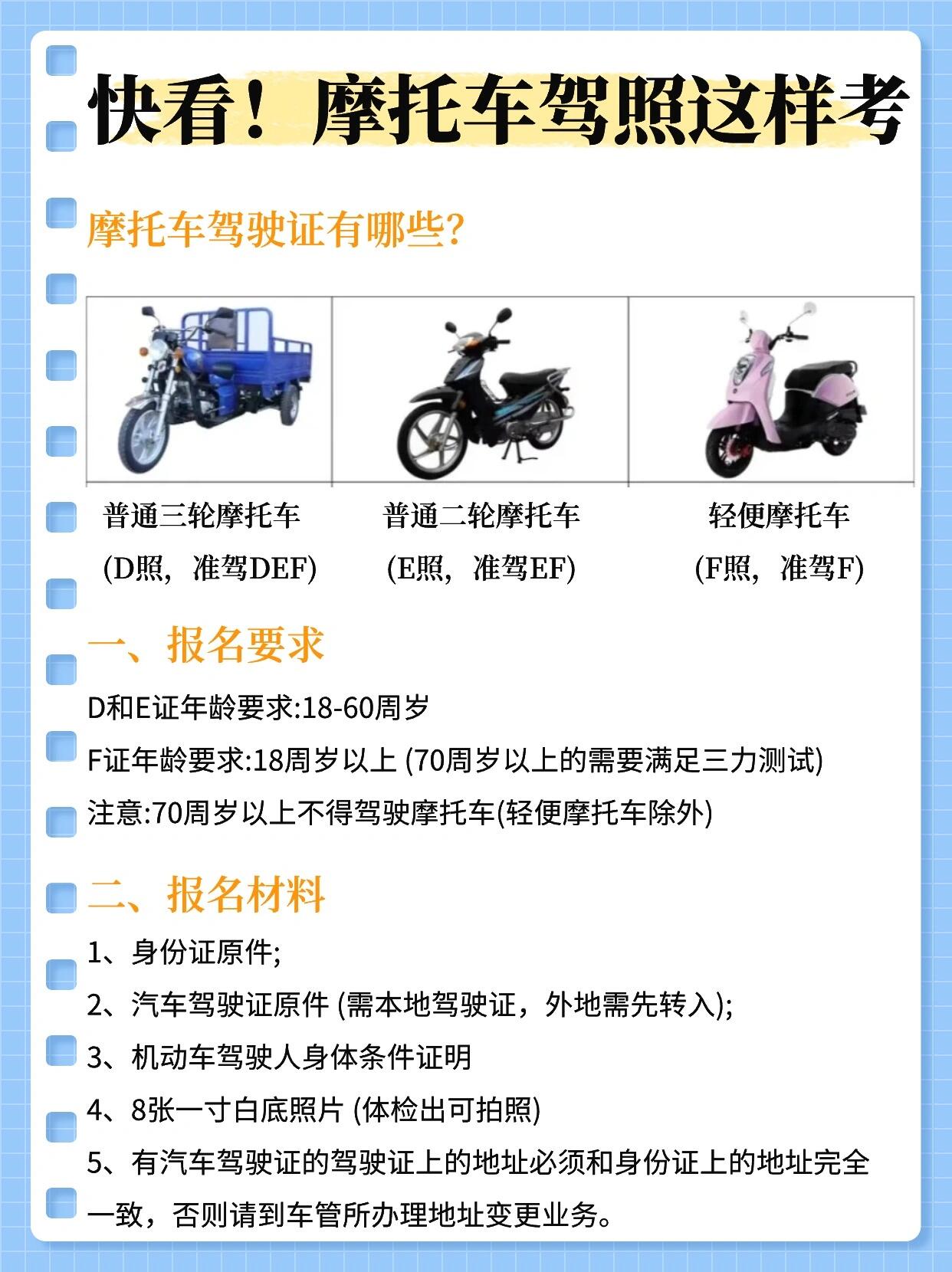 摩托车驾照都要什么？全面解读摩托车驾照申请流程